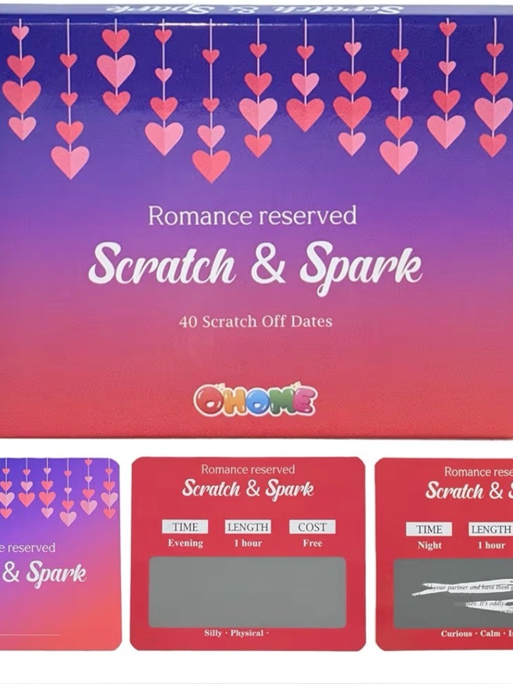 Romance Reserved Scratch & Spark Date Cards - 40 Creative Date Nights